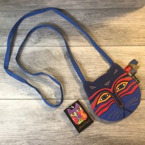 Laurel Bruch cat face cross body mini purse